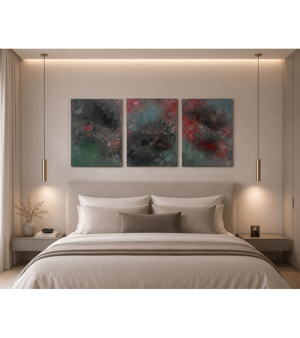 Trittico Astratto "Thunderstorm"